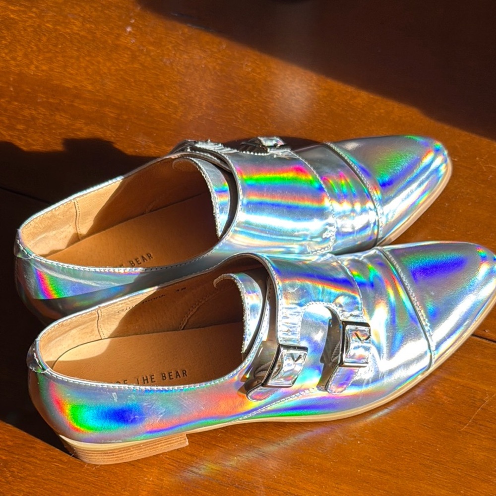 Shoe the Bear Holographic Loafers